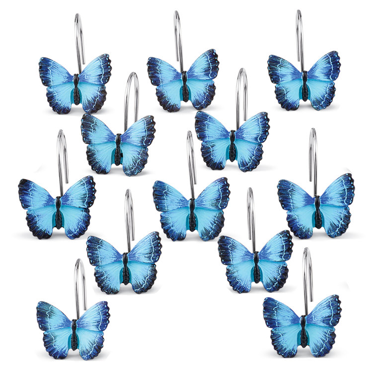 Winston Brands Resin Butterflies Bathroom Shower Curtain Hooks Wayfair